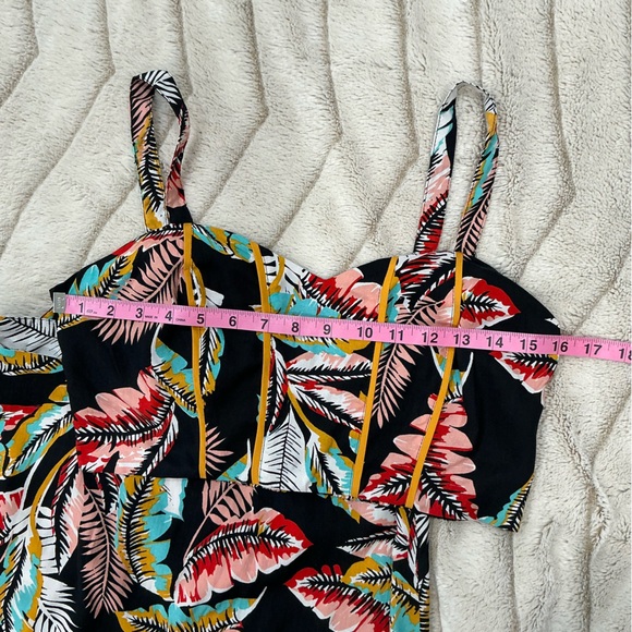 NWT Band of Gypsies Black Tropical 2 Piece Set - Picture 6 of 12